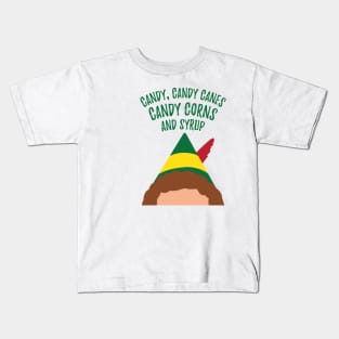 Buddy the Elf Inspired Quote Elf Food Groups Kids T-Shirt